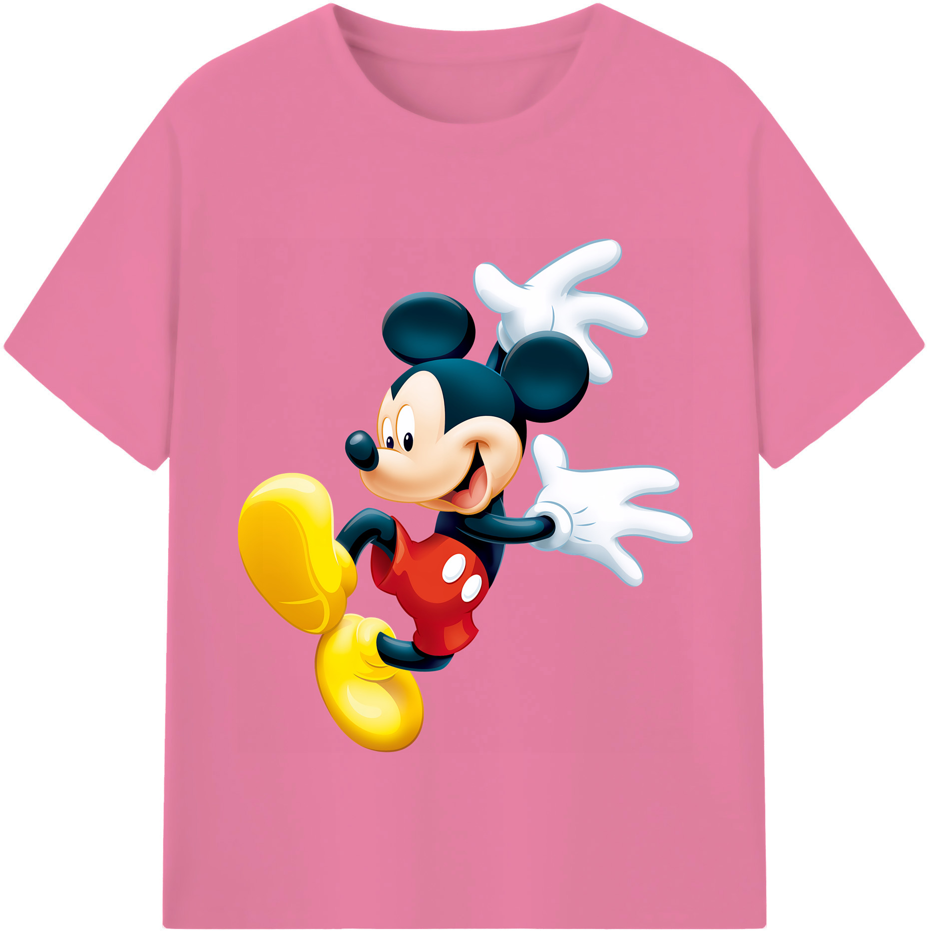 （画像用） ミッキーマウス Mickey Mouse 綿100％半袖Tシャツ（フロントプリント）